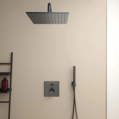 Ideal Standard Brausehalter Idealrain Atelier Grey Eckig Für HB + Schlauch – Bild 3