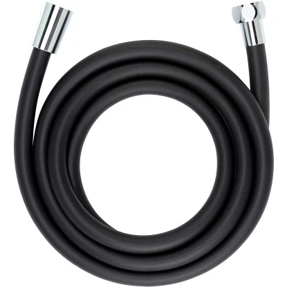 Wenko Duschschlauch 175 Cm Kunststoff Schwarz Matt Messing-Anschlüsse Verchromt