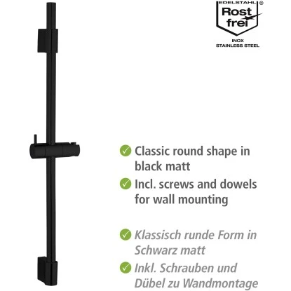 Wenko Duschstange Classic Schwarz 70 Cm â Bild 3