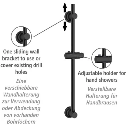 Wenko Duschstange Schwarz Befestigen Ohne Bohren â Bild 3