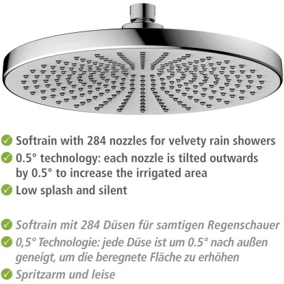 Wenko Regenduschkopf Ultimate Shower Chrom/Weiß Ø 25 Cm – Bild 4
