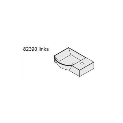 Fackelmann Handwaschbecken Sceno 45 Cm Eckig Weiß – Bild 3