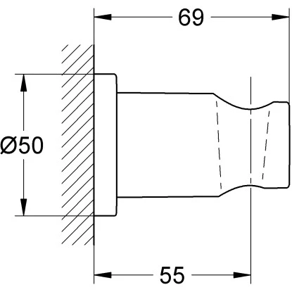Grohe Handbrausehalter Rainshower Warm Sunset Gebürstet – Bild 2