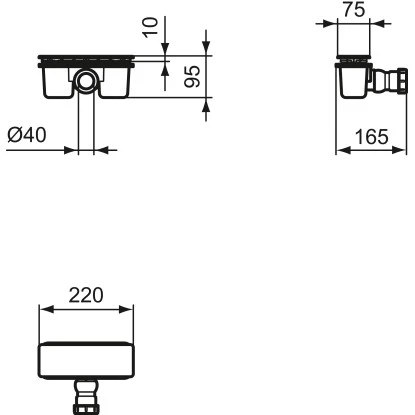 Ideal Standard Ablaufgarnitur Ultra Flat New Schwarz â Bild 6