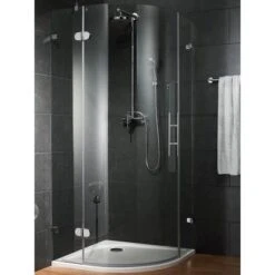 Schulte Runddusche Davita 3-teilig Echtglas Chrom