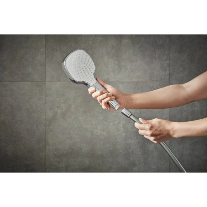 Hansgrohe Handbrause Croma Select E Vario Mit 3 Strahlarten Weiß-Chrom – Bild 6