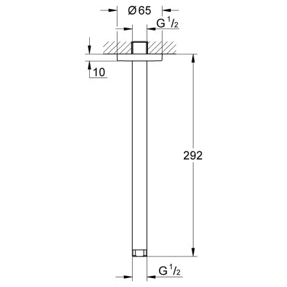 Grohe Deckenauslass Rainshower 292 Mm â Bild 2