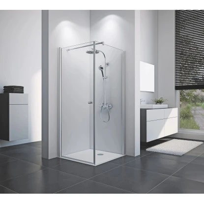 Breuer Seitenwand Rechts F. Drehtür Elana 8 Silber Matt Klarglas 90 Cm – Bild 2