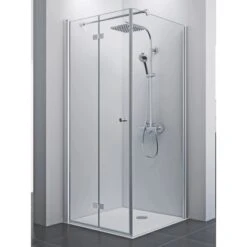 Breuer Seitenwand Rechts F. Drehtür Elana 8 Silber Matt Klarglas 90 Cm