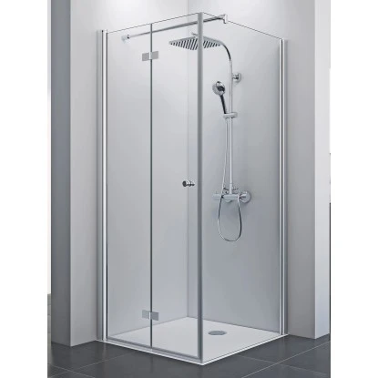 Breuer Seitenwand Rechts F. Drehtür Elana 8 Silber Matt Klarglas 90 Cm