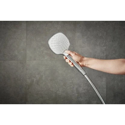 Hansgrohe Handbrause Croma Select E Vario Mit 3 Strahlarten Weiß-Chrom – Bild 8