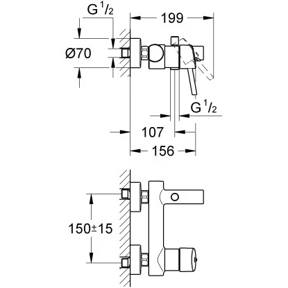 Grohe Concetto Einhebelmischer-Wannenarmatur DN 15 â Bild 3
